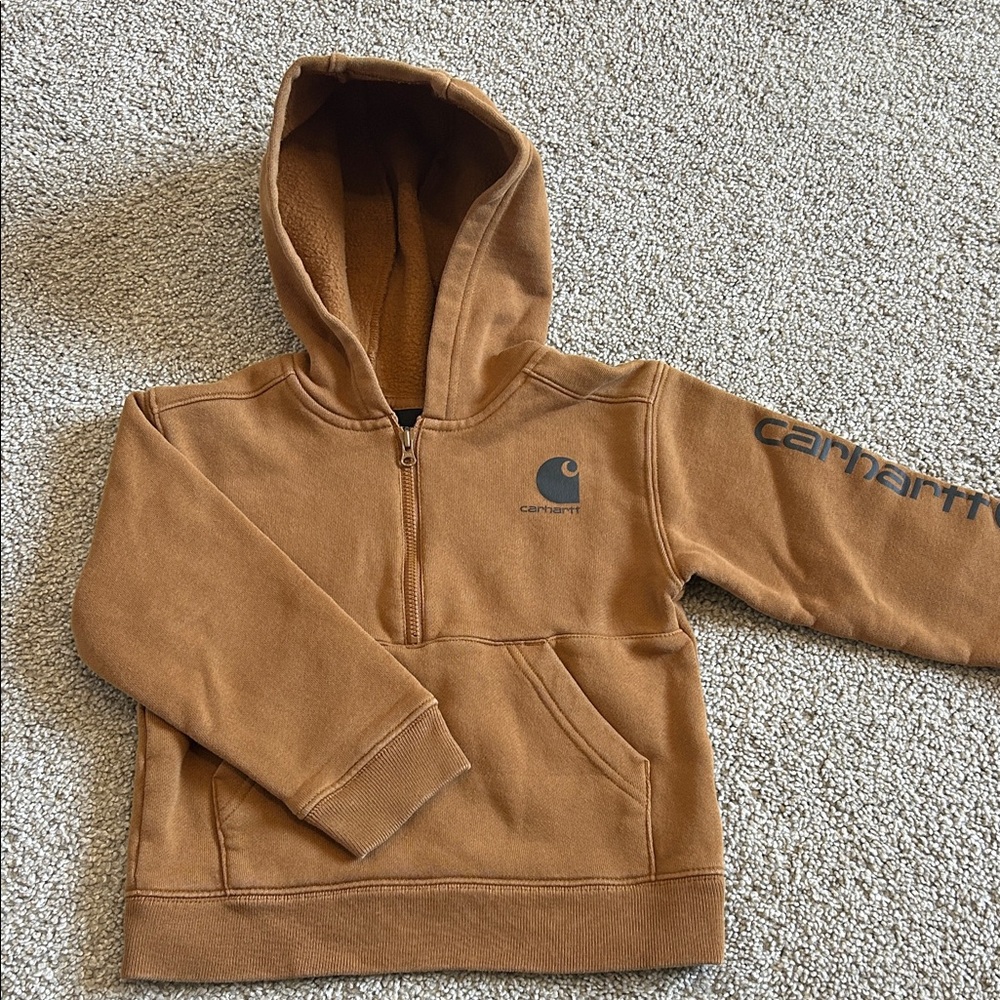 Carhartt Kids Tan Hoodie with Logo